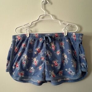 Aeropostale Faded Roses Polyfleece Sleep Shorts NWOT